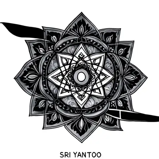 Sri Yantra tattoo design idea