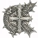 leviathan cross tattoo design idea