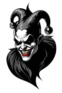 evil jester tattoo design idea