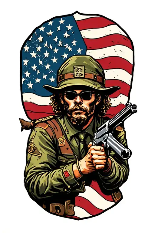 army 2nd amendment tattoo design idea