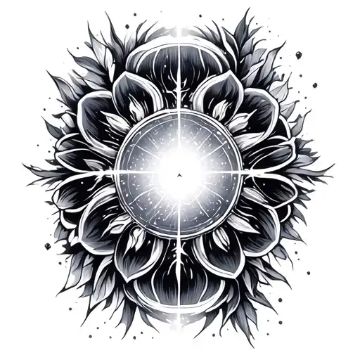 cosmic energy tattoo design idea
