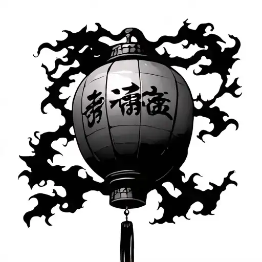 Chinese Lantern tattoo design idea