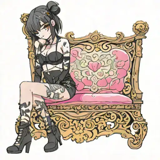 petite goth girl skinny, small boobs, thin waist, small butt, leggings, G-String, small bandeau, skin tight clothes,sexy tattoo design idea