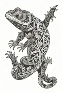 crested gecko tattoo design idea