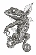 crested gecko tattoo design idea