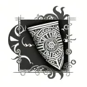 Aztec sleeve symbol pattern tattoo design idea