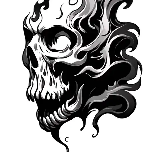 Fire And Smoke tattoo design idea