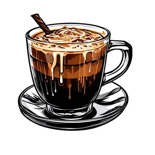 Iced Coffee tattoo design idea