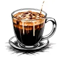 Iced Coffee tattoo design idea