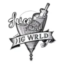 juice Wrld tattoo with text tattoo design idea