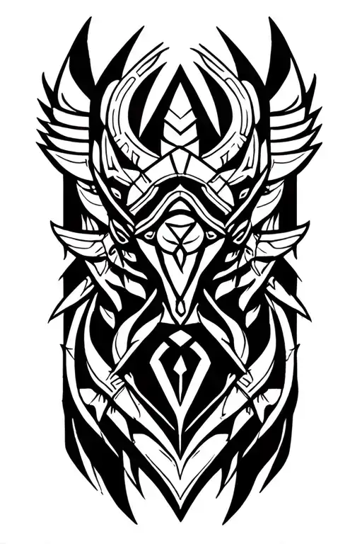 Freya Rune de protection viking tattoo design idea