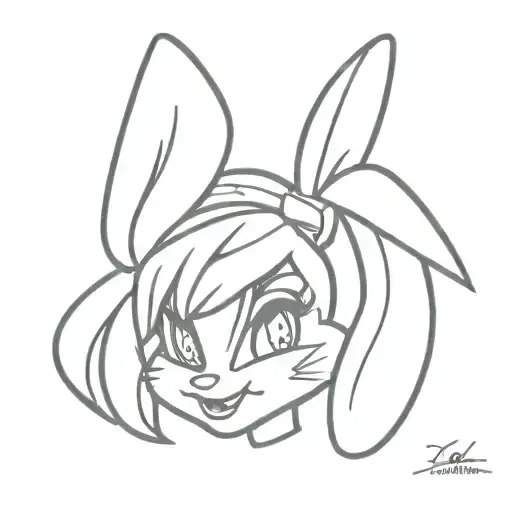 Lola bunny as playboy bunny logo tattoo design idea