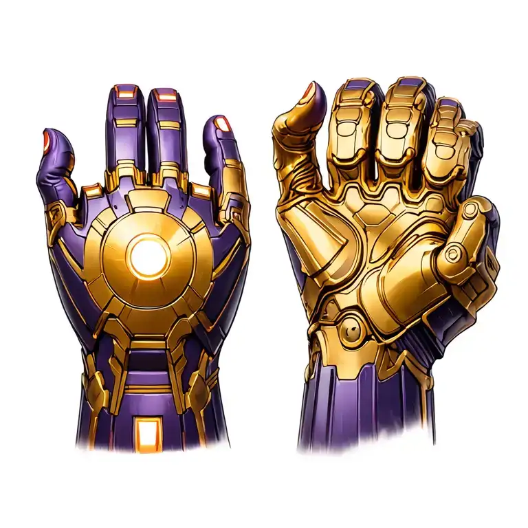 thanos infinity gauntlet mcu tattoo design idea