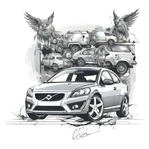 Volvo c30 tattoo design idea