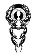 neo trad crab holding sun tattoo design idea