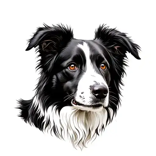 Border Collie tattoo design idea