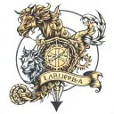 Libra taurus Leo Capricorn tattoo design idea