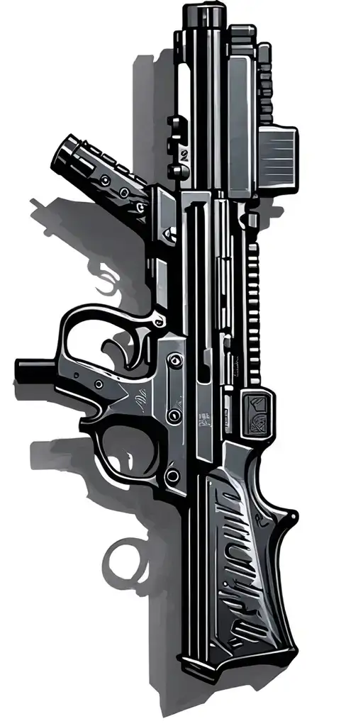 AR-15 gun tattoo design idea