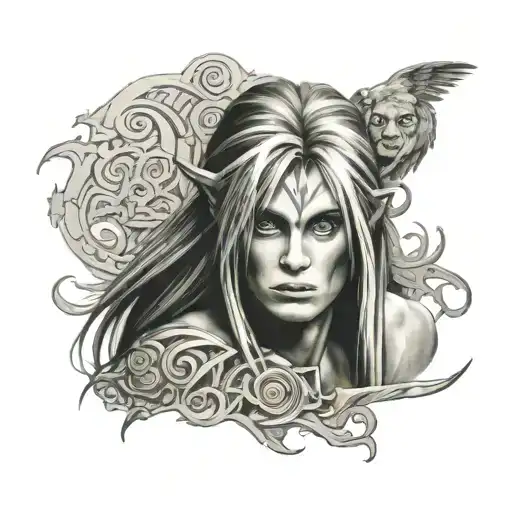 arm sleeve tattoo based on the movie labyrinth  tattoo design idea