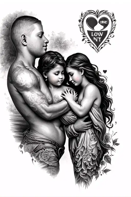 southern tricep tattoo showing love for family tattoo design idea