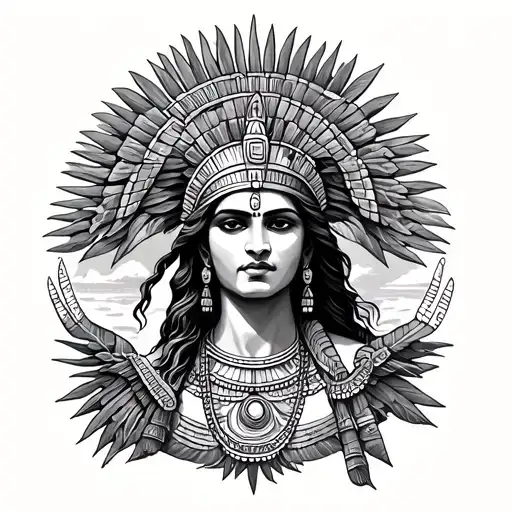 Huascar, Libra Zodiac Sign, Higuey Dominican Republic and Huayna Cápac tattoo design idea