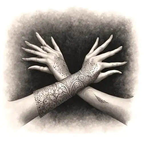 scroll wrapped down forearm tattoo design idea