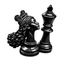 bold and elegant afrocentric queen chess piece tattoo design idea