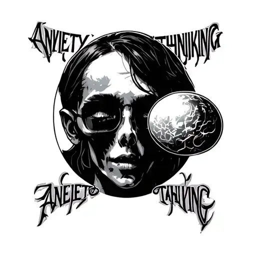 Anxiety Overthinking tattoo design idea