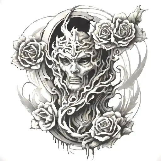 trapped inside ones self tattoo design idea