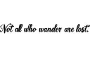 "Not all who wander are lost" tattoo design idea