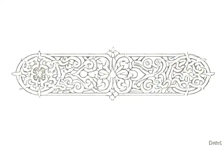 spanish tile tattoo design idea