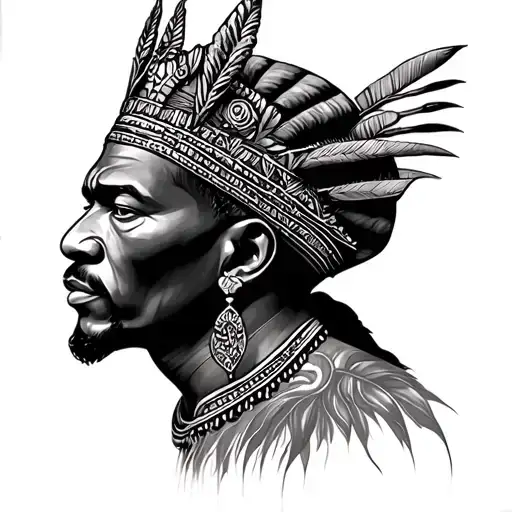 African King tattoo design idea