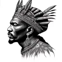African King tattoo design idea