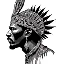 African King tattoo design idea