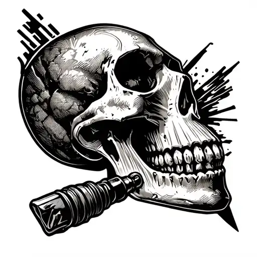 welder skull tattoo design idea