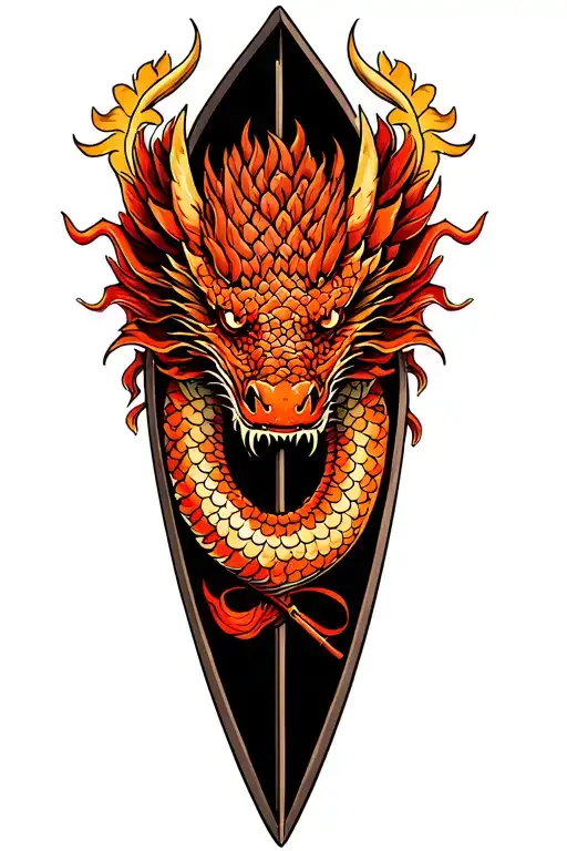 dragon boat inside representing the client's tattoo design idea