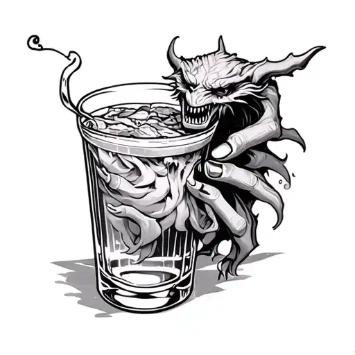 Drink Demon tattoo design idea