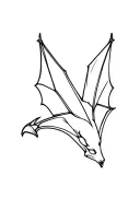 Fruit bat tattoo design idea