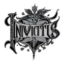 INVICTUS WORD tattoo design idea