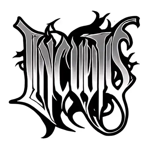 Incubus text tattoo design idea