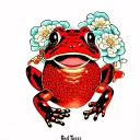 Red Toad tattoo design idea
