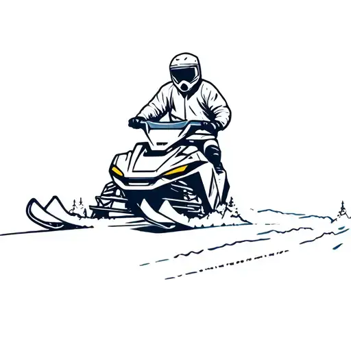 Snowmobile snowboarding motocos ATV tattoo design idea