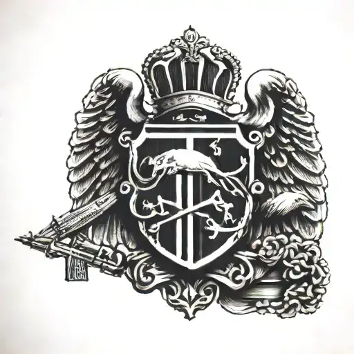Paratrooper, Transall, UH1D, Company Coat of Arms 4/Fschjgbtl 252 tattoo design idea