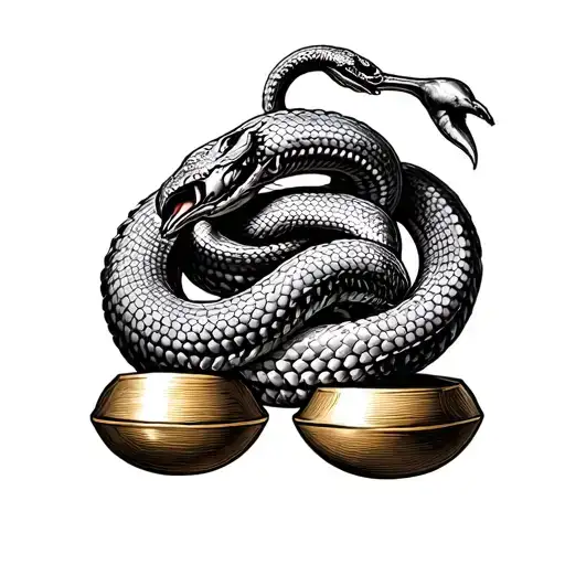 Libra Scales With Snake Tattoo tattoo design idea