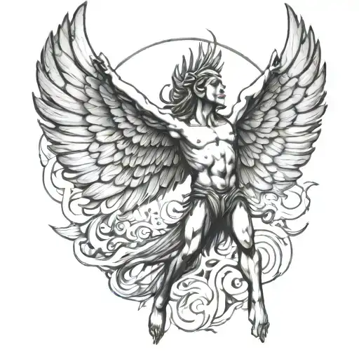 icarus tattoo design idea