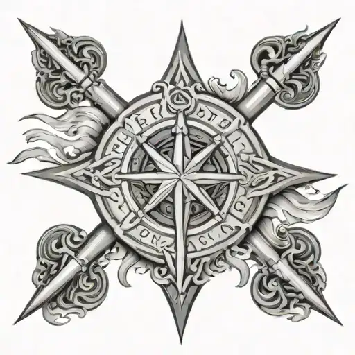 Mariners cross tattoo tattoo design idea