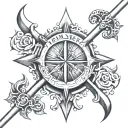 Mariners cross tattoo tattoo design idea