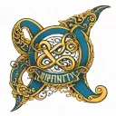 Infinity tattoo symbol with the name yara, Perla, Richard, Ivan, and Tito  tattoo design idea