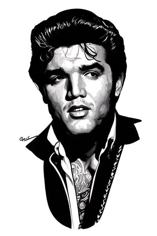 elvis presley 68 / 5 tattoo design idea
