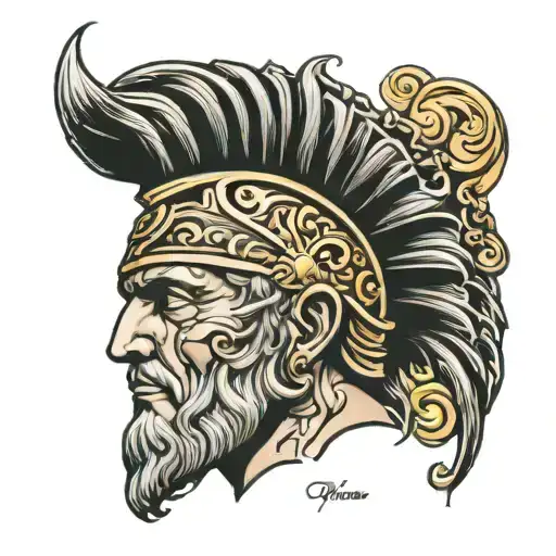 roman empire greek mitology tattoo design idea